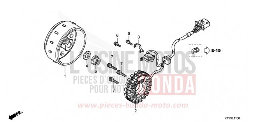 GENERATRICE CBR125RTC de 2012